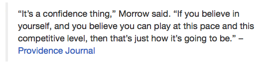 Claude Julien le répétait toujours à Joe Morrow à Boston...