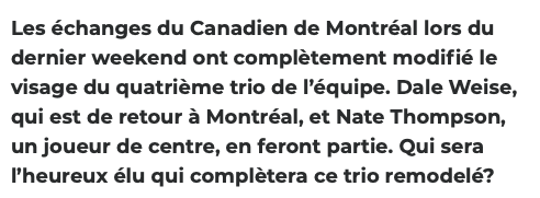 Claude Julien met la PRESSION sur Nicolas Deslauriers..
