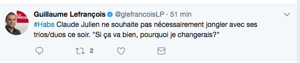 Claude Julien prône la STABILITÉ..et ne FUME pas de CIGARETTE...
