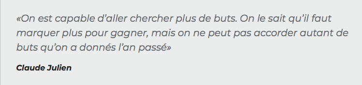 Claude Julien sait quelque chose qu'on ne sait pas...