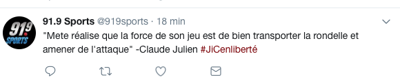 Claude Julien se croit dans un FILM de SUSPENSE...