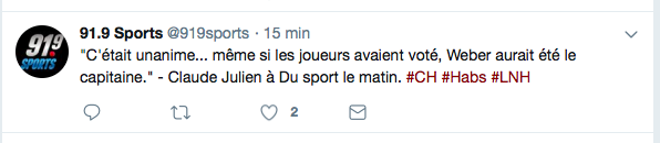 Claude Julien se met les pieds dans les plats...dans la bouche...