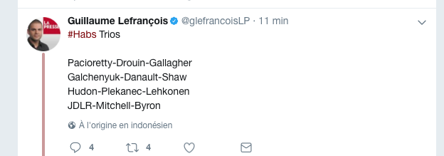 Claude Julien se rend compte de son ERREUR...