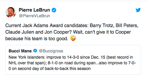 Claude Julien sera NOMINÉ...mais...