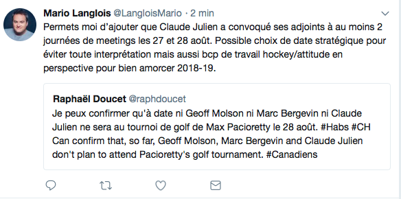 Claude Julien s'est bien intégré à la CULTURE de MENSONGE et de MANIPULATION des relations publiques instaurée par le CH..