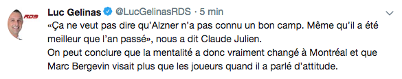 Claude Julien, s'est fait dire d'arrêter de protéger ses vétérans...