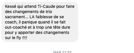 Claude Julien s'est fait OUTCOACHER hier...