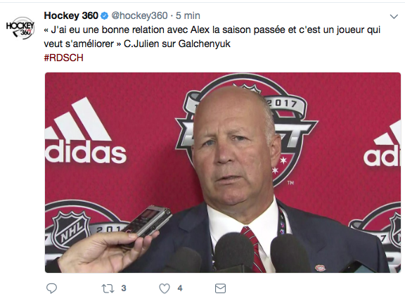 Claude Julien veut garder CHUCKY!!!!!!!!!!!