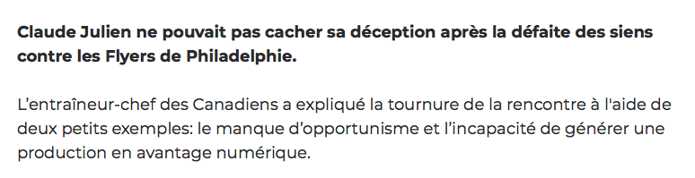 Claude Julien VISE Kirk Muller..