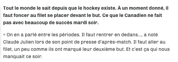 Claude Julien vous donnes des cours de SEXUALITÉ...HAHA!!!!