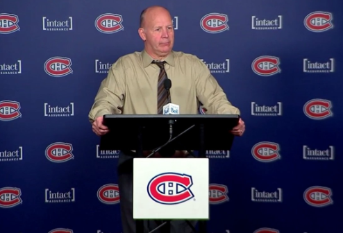 Claude Julien...A HUMILIÉ Alex Galchenyuk en conférence de presse.