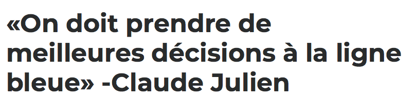 Claude Julien...Ne punira pas Jonathan Drouin..