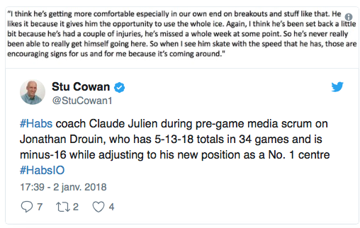 Claude Julien....se croit...