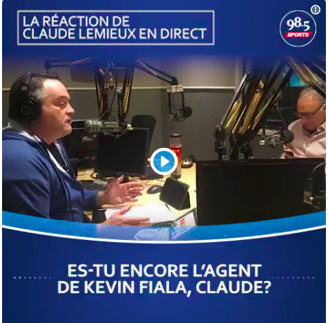 Claude Lemieux ne savait même pas que son client Kevin Fiala avait été échangé.