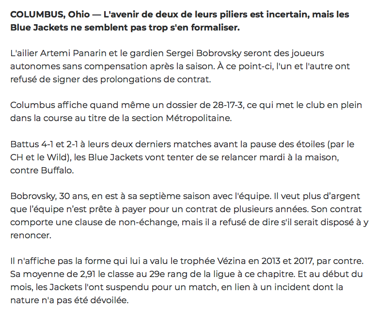 Columbus n'est pas rentré dans la MANIPULATION SERGEI BOBROVSKY...