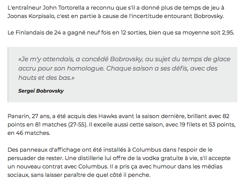 Columbus n'est pas rentré dans la MANIPULATION SERGEI BOBROVSKY...