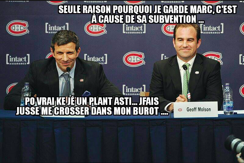 Comme Marc Bergevin a BÉGAYÉ... Et s'est ENFARGÉ dans ses mots..