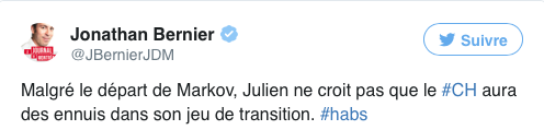 Comment Claude Julien peut penser ça ???