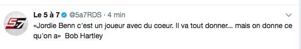 Comment dire que Jordie Benn est un PLOMBIER..