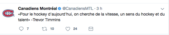 Comment le gars qui a sélectionné Mike McCarron et Jarred Tinordi peut-il nous dire ça...