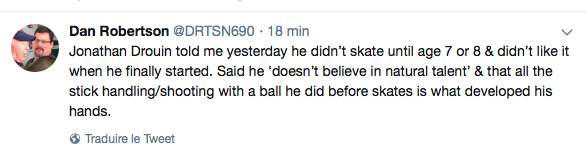 Commentaire BIZARRE de Jonathan Drouin...