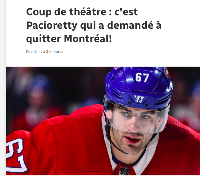 COUP de THÉÂTRE!!!! Max Pacioretty PRIS LES CULOTTES BAISSÉES!!!