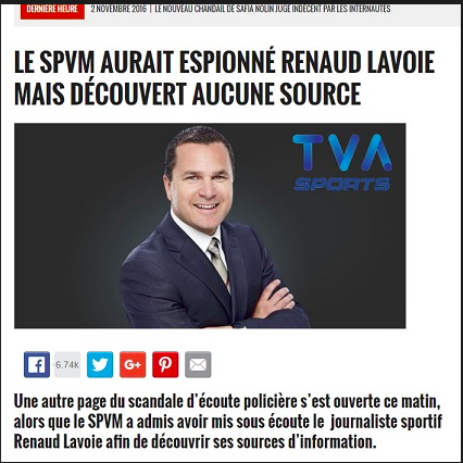  Dans le milieu journalistique SPORTIF...