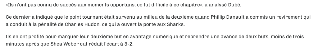Dany...Dany...Dany..chaque pénalité nous rapproche un peu plus de Rasmus Dahlin...