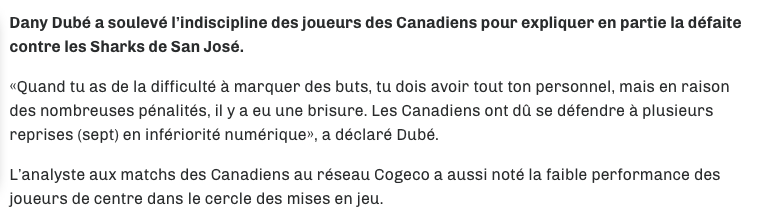 Dany...Dany...Dany..chaque pénalité nous rapproche un peu plus de Rasmus Dahlin...