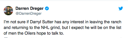 Darryl Sutter va sortir de son RANCH?????