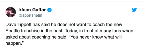Dave Tippett aurait changé d'idée?
