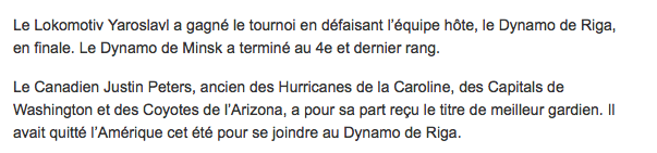 Déjà un TROPHÉE pour Andrei Markov...