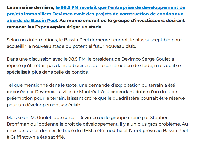 Déjà une CRISETTE pour les Expos..