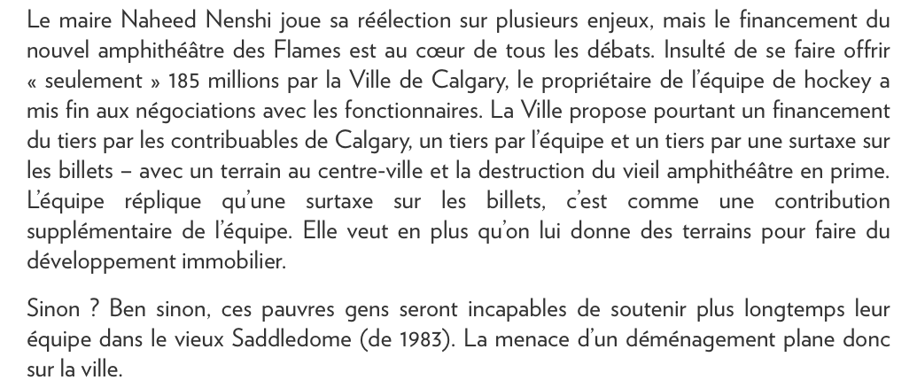 Des MENACES de MORT...pour le maire de Calgary..
