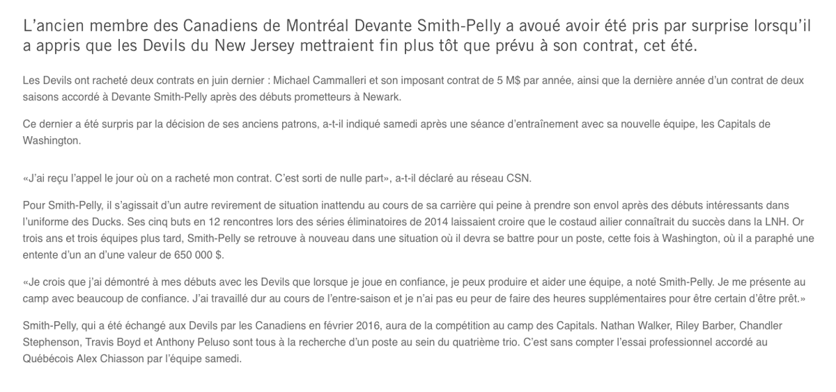 Devante SMITH-BELLY était encore SAOUL de la veille...