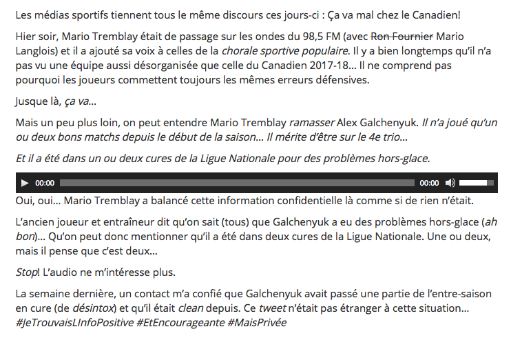 Dire qu'on nous traitait de MENTEURS quand on vous a annoncé en PRIMEUR la DÉSINTOX d'Alex Galchenyuk.