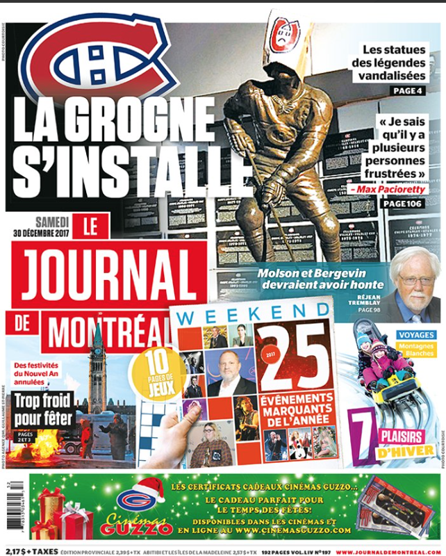 Dommage que Geoff Molson ne lise pas le Journal de Montréal...