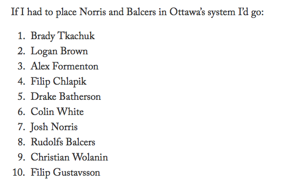 Donc Erik Karlsson, pour deux gars qui deviennent...