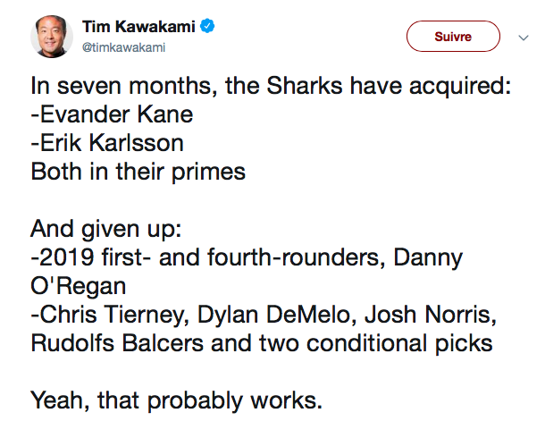 Doug Wilson...le MEILLEUR DG de la LNH...