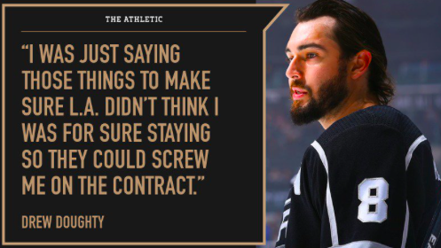 Drew Doughty a fait semblant de FLIRTER avec les Leafs et John Tavares..