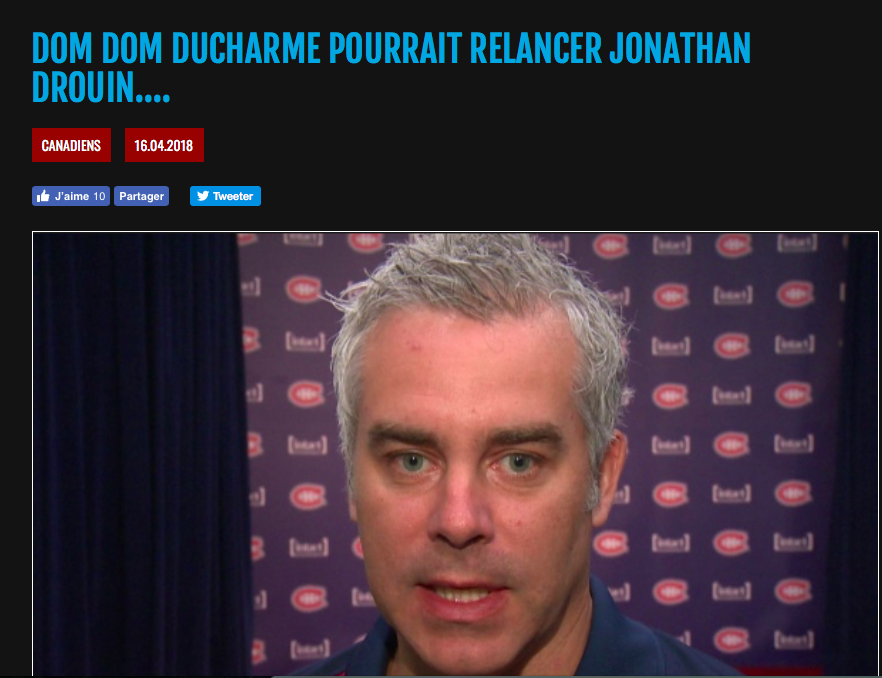 DUCHARME-DROUIN BABY!!! COMME PRÉVU BABY!!!