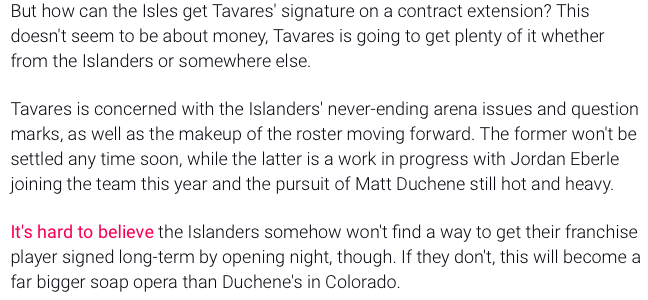 Duchene, Draisaitl, Butcher, Tavares...GO BERGEVIN GO!!!!