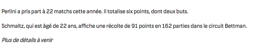 ÉCHANGE MAJEUR!!!!!