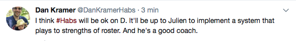 En parlant d'une meilleure défensive, Marc Bergevin mettait la pression...