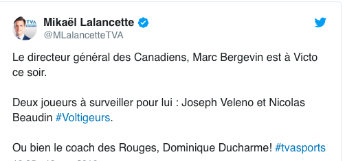 En voyageant à VICTO...Marc Bergevin...