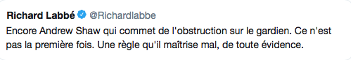 ENCORE le commotionné qui coûte un but...