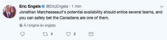 Eric Engels de Sportsnet confirme l'intérêt de Montréal pour Jonathan Marchessault!!!!!!!!!!!!!