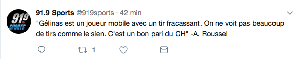  Éric Gélinas a la même SHOT que Souray et Weber...