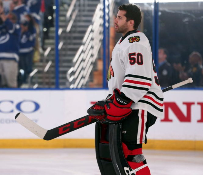 Est-ce que Corey Crawford accepterait...