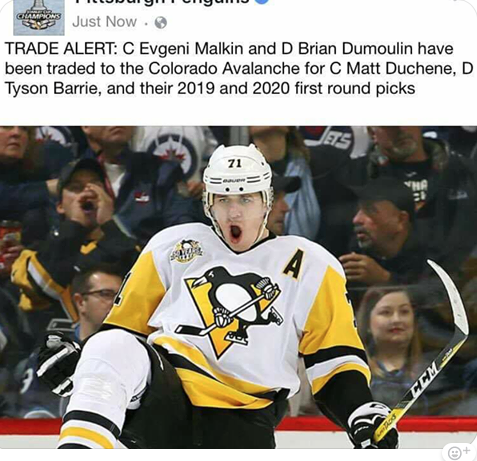 Evgeni Malkin au Colorado...